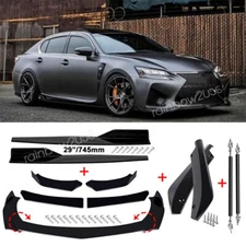 For LEXUS Front Rear Bumper Lip Spoiler Splitter Body Kit Side Skirt Glossy