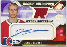 2021-22 SPx Rookie Jersey Autographs Spectrum #JY Jesse Ylonen 45/65 Canadiens