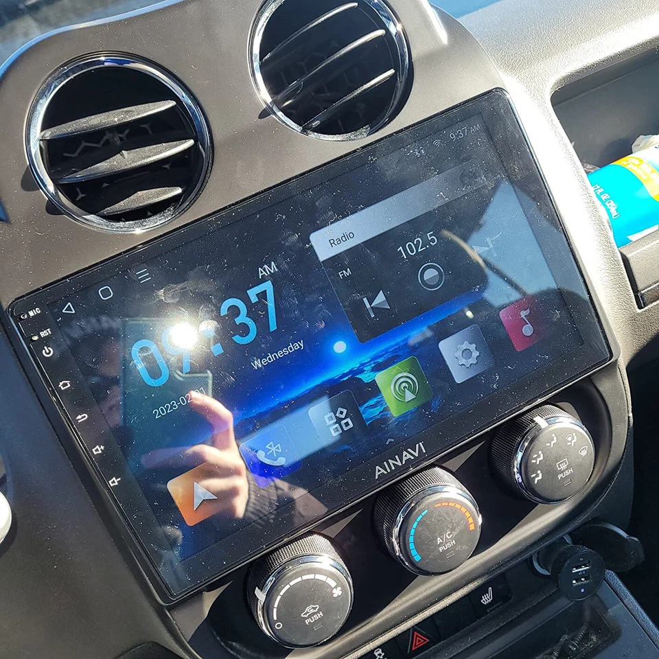 For Jeep Patriot Compass 2009-2016 Apple Carplay Car Stereo Radio GPS Android 13 - Image 2 of 4