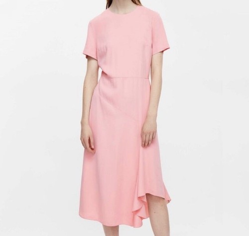 Cos Pale Pink Midi Dress Size 14 New With Tags $175 | eBay