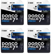 Dorco Pace 7 II Shaving Fresh Razor Blade Refills 16 Cartridges
