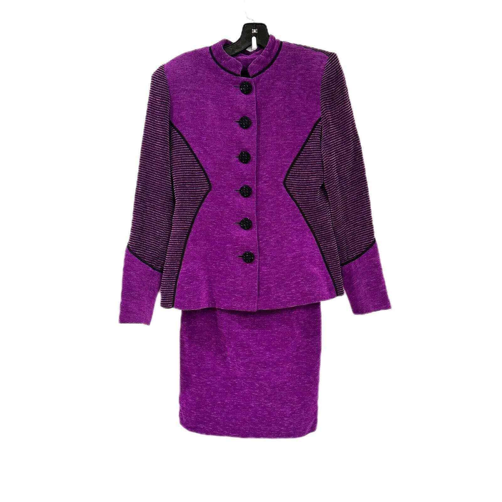 Blazer e gonna vintage Yves Saint Laurent taglia 38 Francia o USA 6 viola