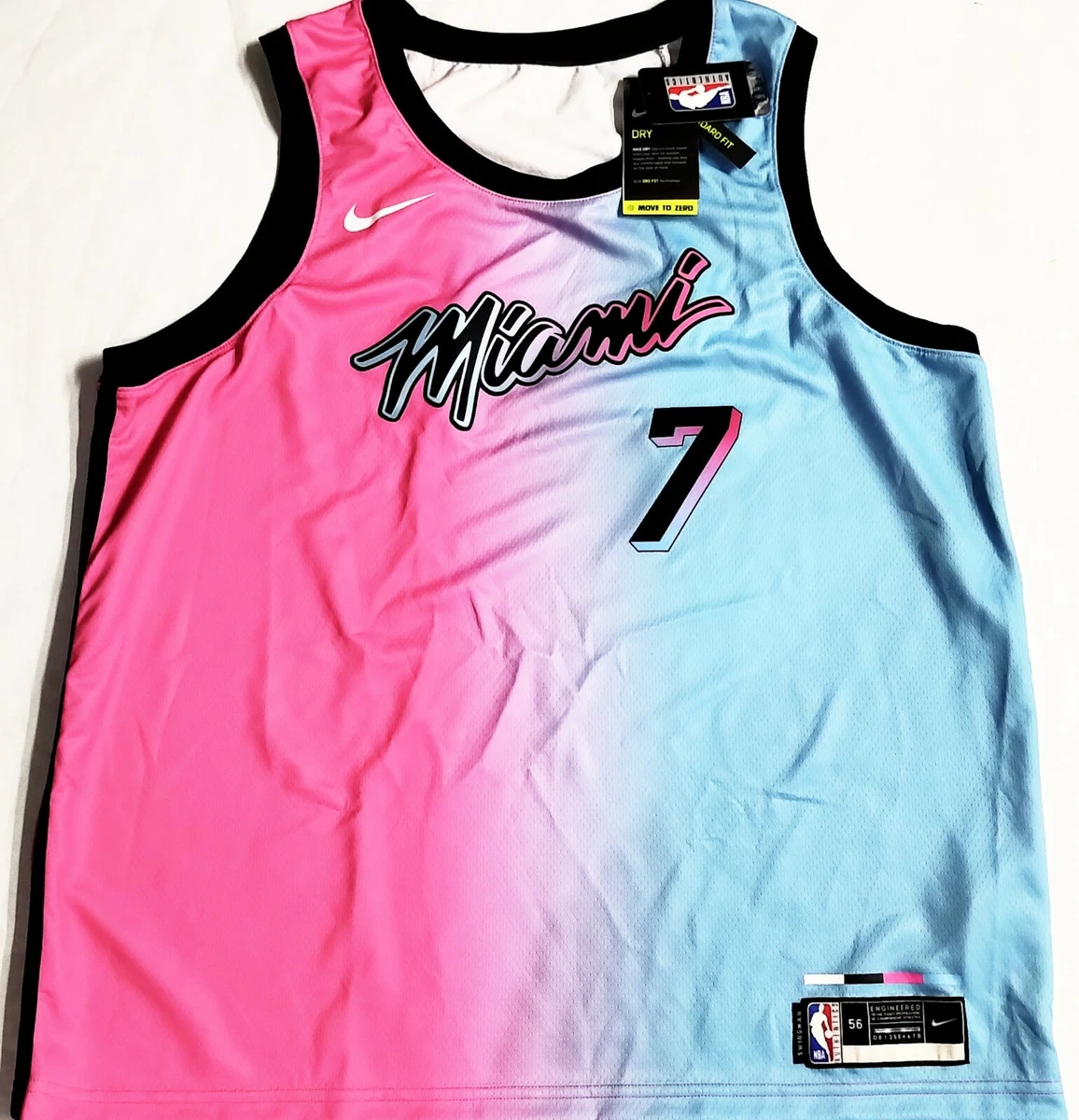 Nike Miami Heat Vice City Swingman Basketball Jersey Pink XXL