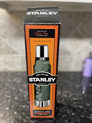 Stanley Vacuum Thermos Bottle Insulated Wide Mouth 1.1 Qt Stainless
