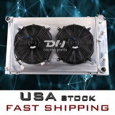 26"W For 70-87Buick Regal Impala C/G Pontiac Olds 3 Row Radiator&Shroud&12''Fans