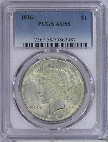 1926 Peace Dollar $1 PCGS AU58