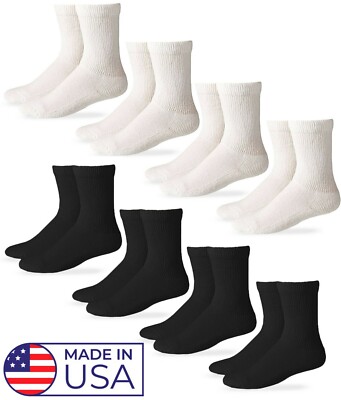 Carolina Ultimate Non-Binding Diabetic Health Mens Womens Crew Ankle Socks 4 PK