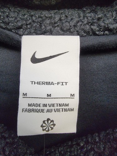 Nike High-Pile Fleece Therma-FIT Training Hoodie Girls' M Black Front Pocket L/S - Picture 10 of 15