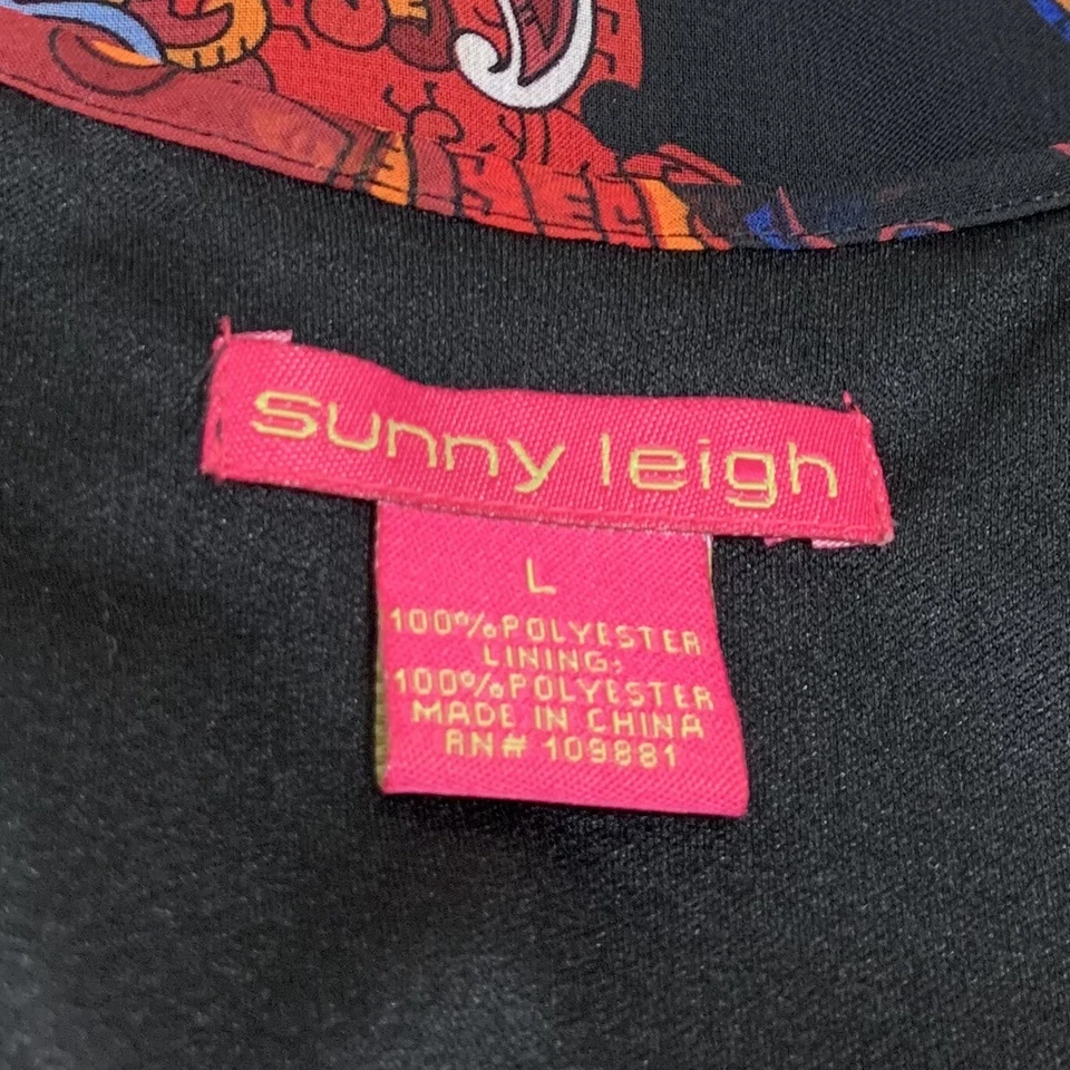 Camisa Floral Vintage Sunny Leigh Top Mujer Grande Roja Multicolor Boho Paisley Foto 4 de 4