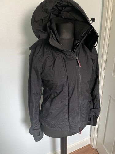 SUPERDRY woman's black waterproof Winter jacket Size M - Picture 5 of 7
