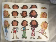 Me & My Big Ideas MAMBI Sticker ~ Assorted Big Girls 7 Girlfriends 3 Full Sheets