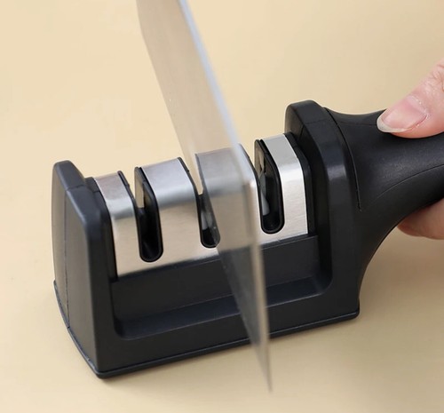 Knife Sharpener Handheld Multi-function 3 Stages Type Quick Sharpening Tool