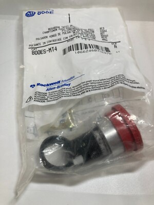ALLEN BRADLEY 800ES-MT4 PUSHBUTTON OPERATOR MUSH TWIST PUSH-PULL RED SER A NIB