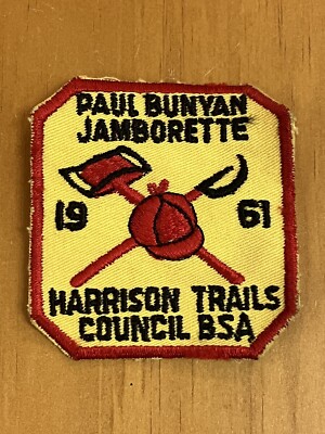 Boy Scout Patch Paul Bunyan Jamborette 1961 Harrison Trails Council BSA
