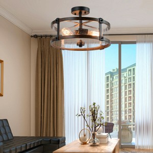 3 Light Living Room Retro Flush Mount Ceiling Light Ebay