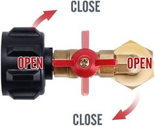 Propane Refill Adapter / Hose with ON-Off Control Valve for 1Lb To 20Lb Gas Tank