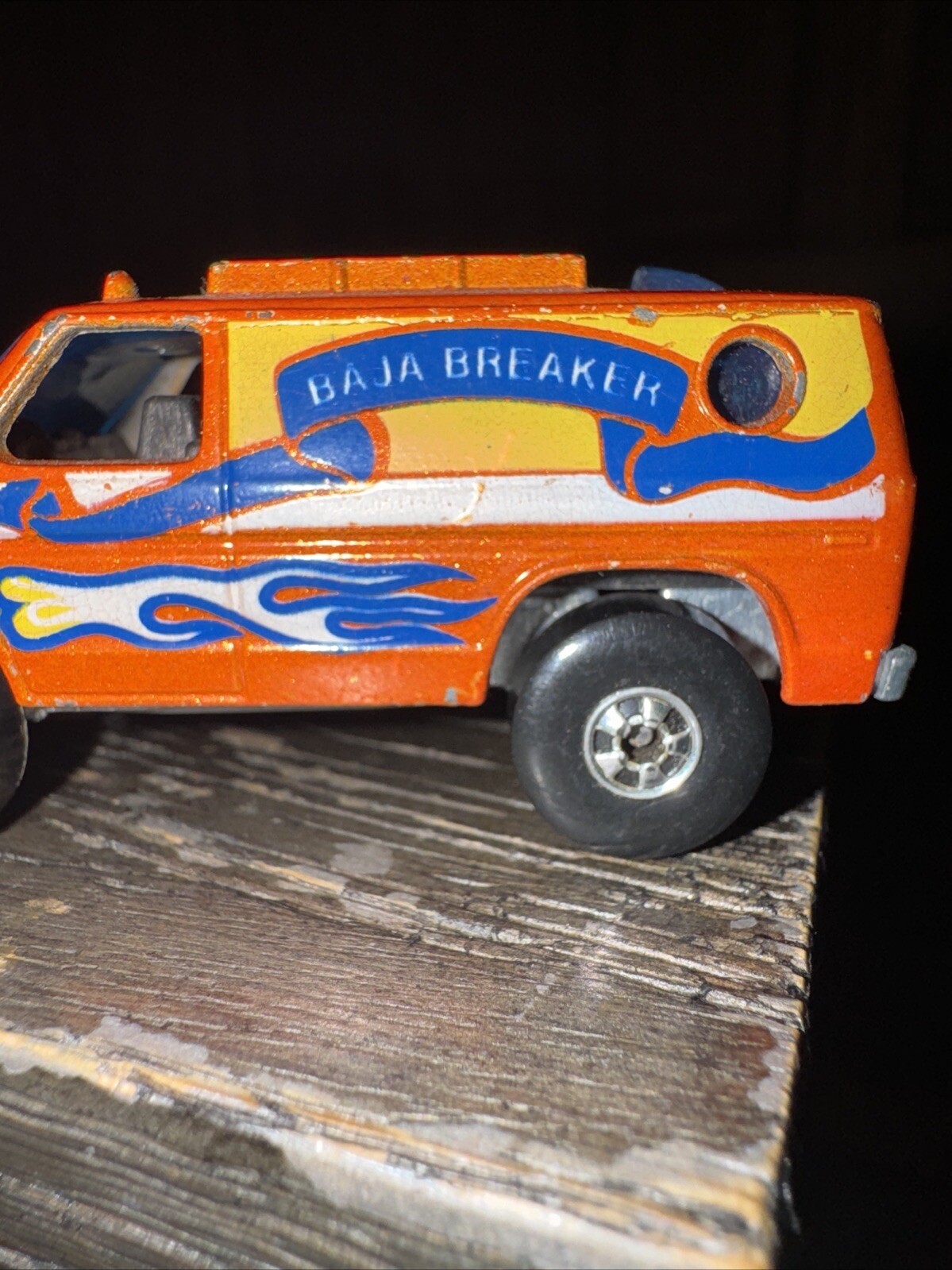 Vintage 1977 Hot Wheels Baja Breaker Van 1/64 Orange Opening Hood Hong Kong thumbnail 10