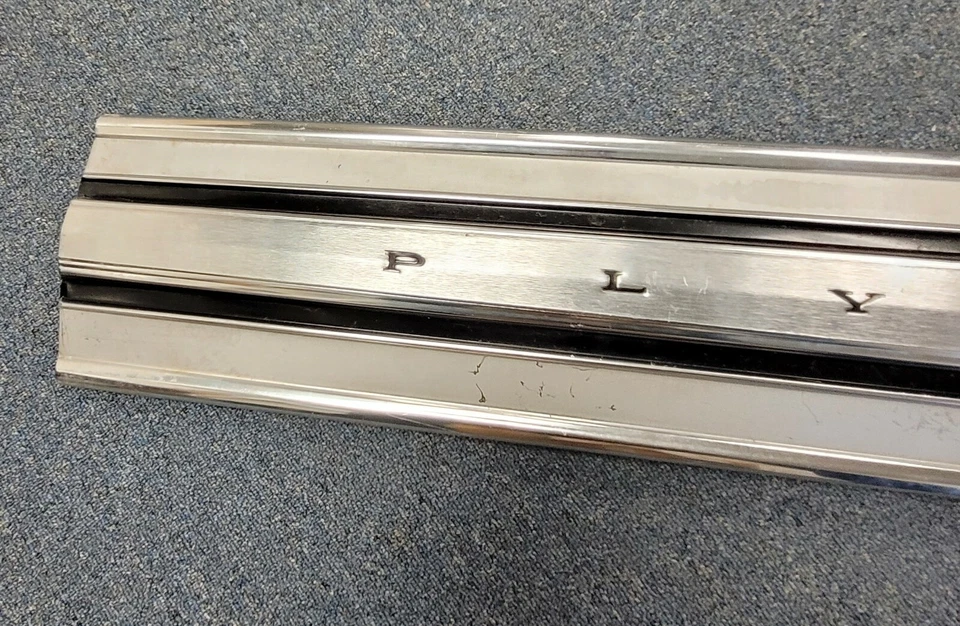 1968 Plymouth Satellite Rear Trunk Lid Chrome Finish Panel Trim 2841493 - Image 3 of 4