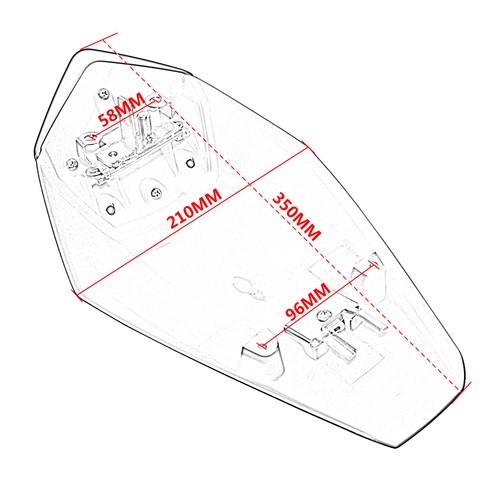 Red Passenger Rear Seat Cover Fairing Cowl For KAWASAKI Ninja ZX-6R 2019-2023 - Picture 9 of 10
