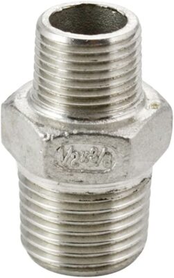 1/2'' to 3/8'' inch male NPT Hex Nipple Pipe Fitting Reducer Reducing Adapter SS