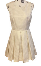 Forever 21 ivory gold metallic dress size S