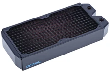 Alphacool NexXxos XT45 Full Copper Radiator, 240mm, Dual Fan, Black