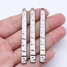 10pcs 63x6mm Alloy Charm Long strip Pendant Crafts