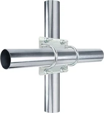 Antenna Mast Clamp Cross-Over Bracket Kit with U Bolts for 1"-2" OD Poles, He...