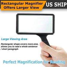 Handheld Rectangular 3X Magnifier Magnifying Glass Loupe For Reading Jewelry US