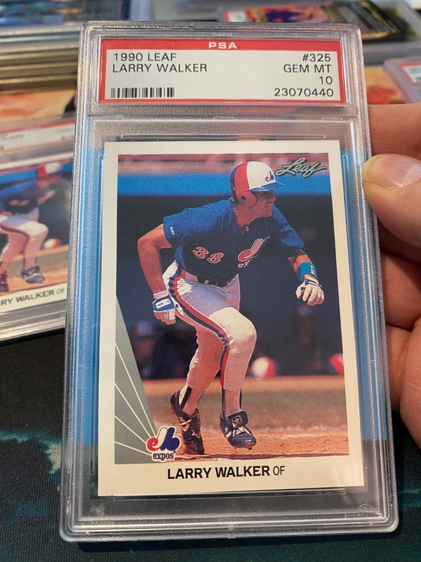 1990 Leaf Larry Walker PSA 10 Rookie Card
