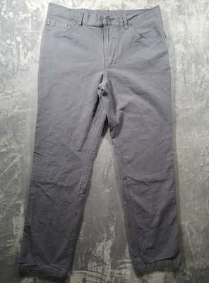Free Fly Mens 32x30 (28L) Chino Pants Stretch Straight Gray Casual