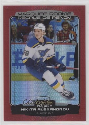 2022 O-Pee-Chee Platinum Red Prism 50/199 Nikita Alexandrov #264 Rookie RC 18fy