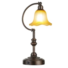 Touch Farmhouse Table Lamp for Living Room, 3-Way Dimmable Rustic Nightstand ...