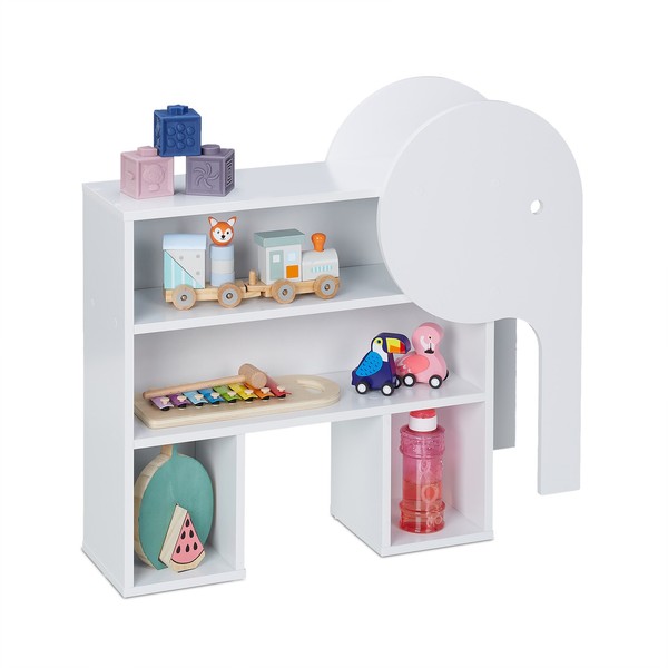 Kinderregal Spielzeugregal BüCherregal FüR Kinder Aufbewahrungsregal 4 FäCher-image