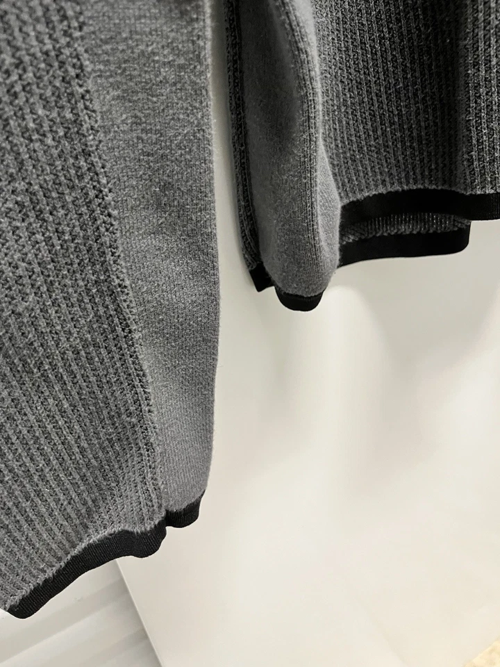 Rag & Bone Crewneck Mens Large Cotton Casual Pullover Grey/Black - Image 3 of 4