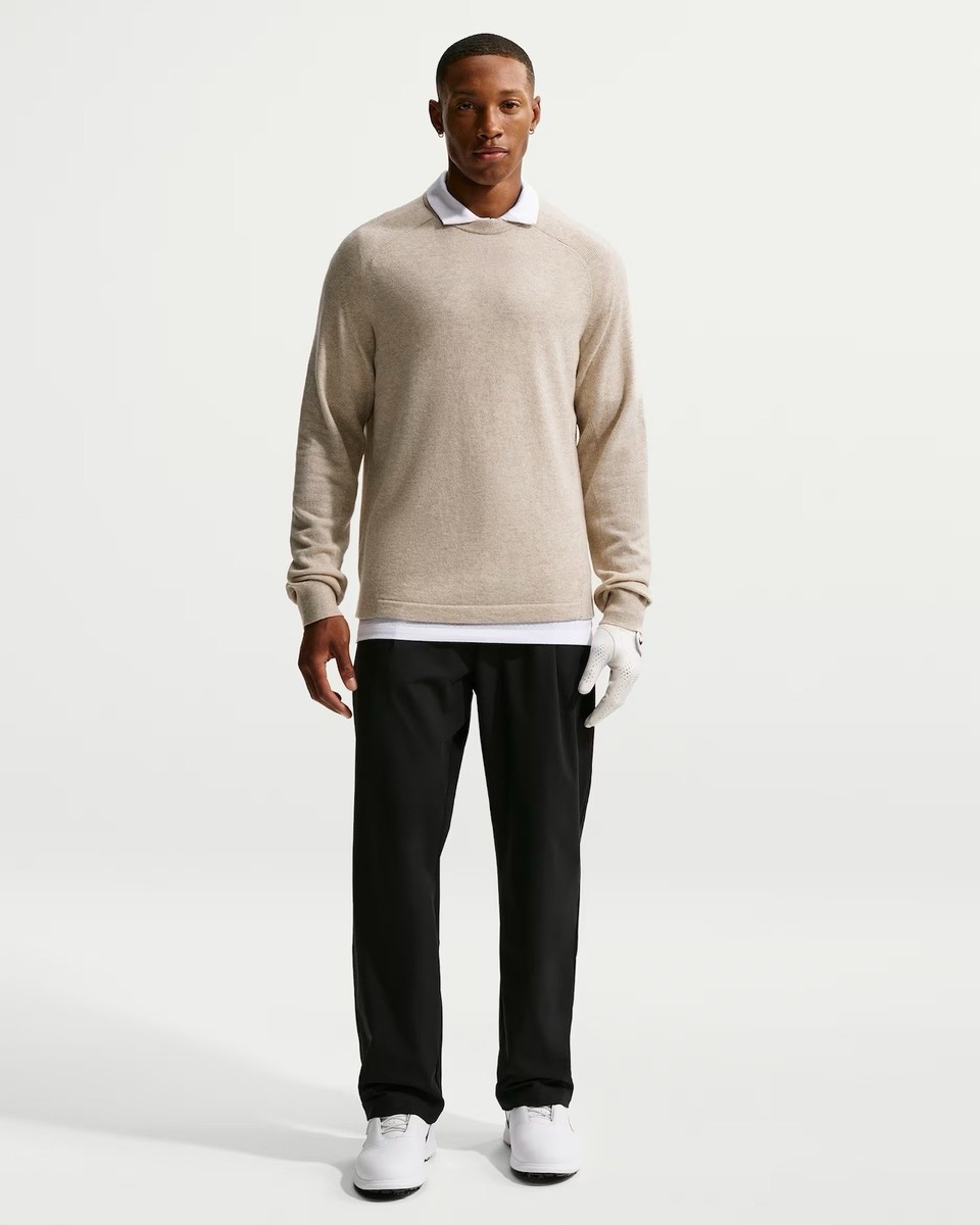 NEW Nike Golf Merino Cashmere Tailored Performance Crew Sweater