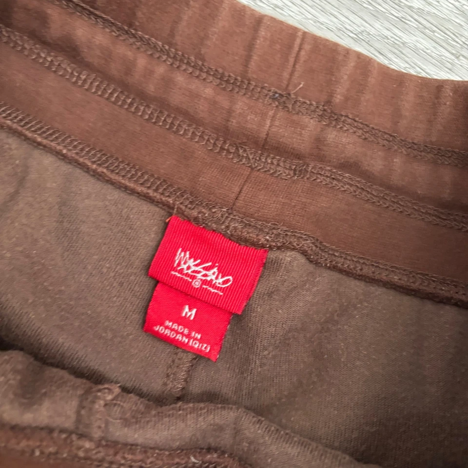 Calça cropped lounge gaúcho boho marrom chocolate y2k veludo perna larga M - Imagem 3 de 4