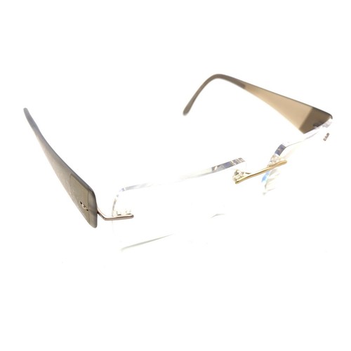 Silhouette 7599 40 6052 Gold Brown Rimless Eyeglasses Frames 135 Titanium