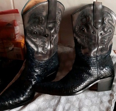 linedance Cowboy Stiefel Gr. 37 echtes Leder ungetragen italien style blau