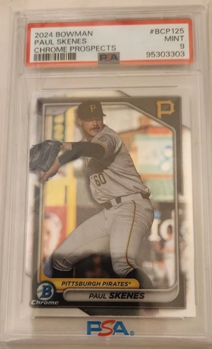 Paul Skenes 2024 Bowman Chrome Prospects BCP125 PSA 9
