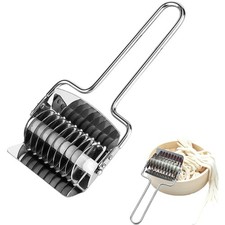Teigschneider Aus Edelstahl,Nudelschneider,Pasta Maker,Manuelle Nudelmaschine...