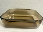 Vintage Pyrex 222-R Amber Brown Glass 8x8x2 Square Baking Dish 2 QT USA