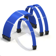 - AVA 50cm PSU Cable Extension Sleeved Custom Mod GPU PC Braide
