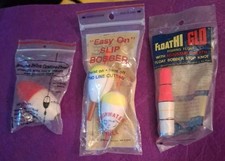 3 VTG FISHING FLOATS-HOSTON- -FRESHWATER TACKLE- FLOATHI GLO