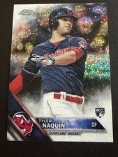 2016 Tyler Naquin #HMT25 Topps Chrome Glitter Cleveland Indians Rookie Card. rookie card picture