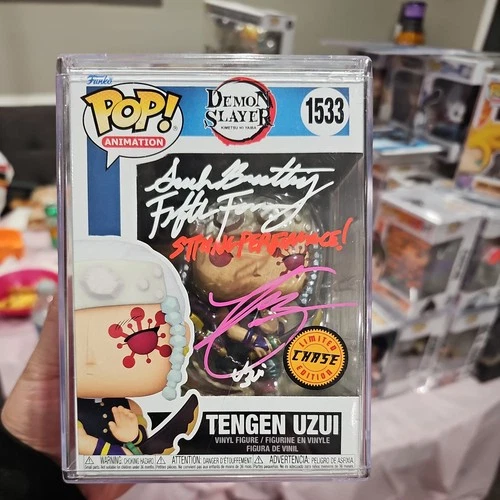 Funko Pop Demon Slayer Tengen Uzui CHASE Auto Ray Chase QUOTED COA STACK INSERT