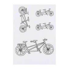 4 x 'Tandem Bicycle' Temporary Tattoos / Transfers TO00014156 