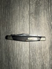 Buck 303X USA Vintage Pocketknife 2-Blade Black Handle Stainless Steel