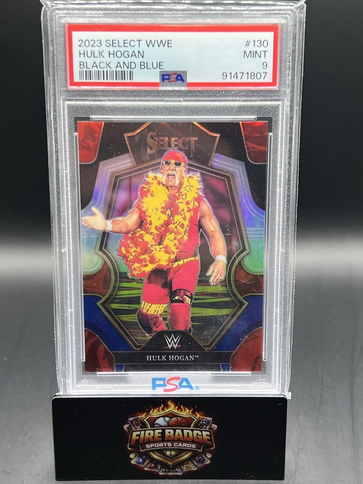 Hulk Hogan 2023 Panini Select WWE Black and Blue /49 PSA 10 view 1