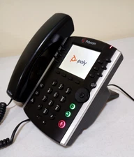 Polycom VVX 401 VOIP Business Office Desk Phone with Stand & Power Supply